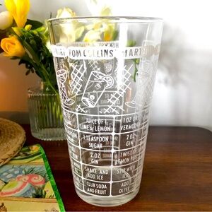 Vintage Midcentury Federal Glass Cocktail Shaker / Mixer with Recipes 🍸